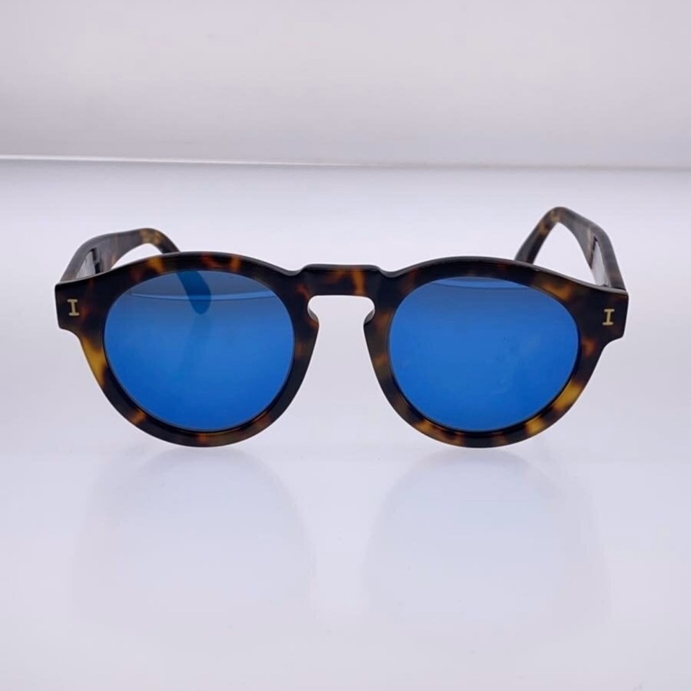 Illesteva Tortoise Shell Sunglasses with Blue Lenses